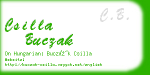 csilla buczak business card